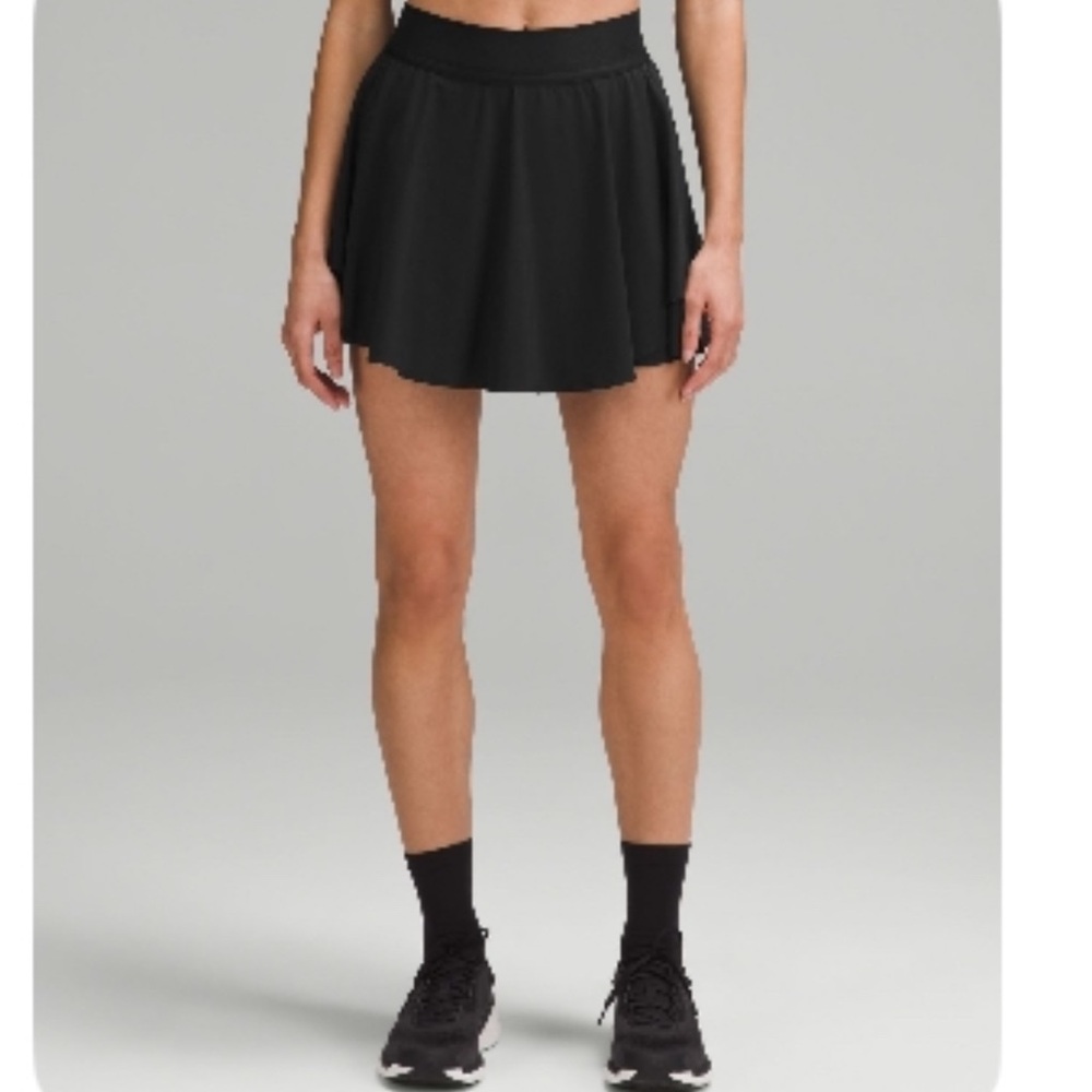Lululemon Black Court Rival High-Rise Skirt Size 20 Long
